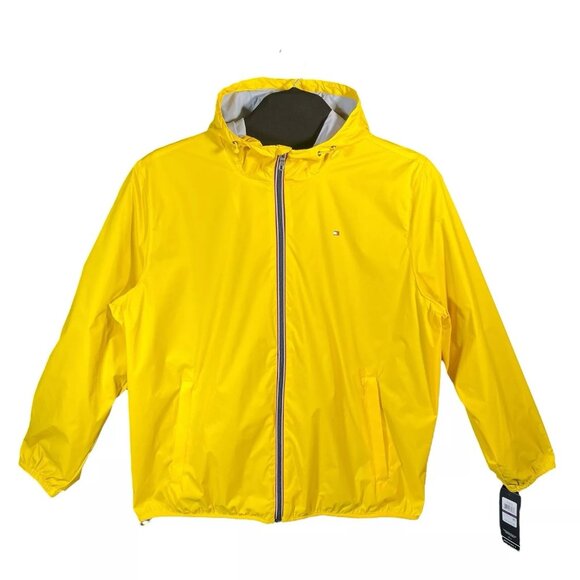 Tommy Hilfiger Men's Rain Jacket Size XXL Yellow Water-Wind Resistant Breathable - Picture 1 of 16